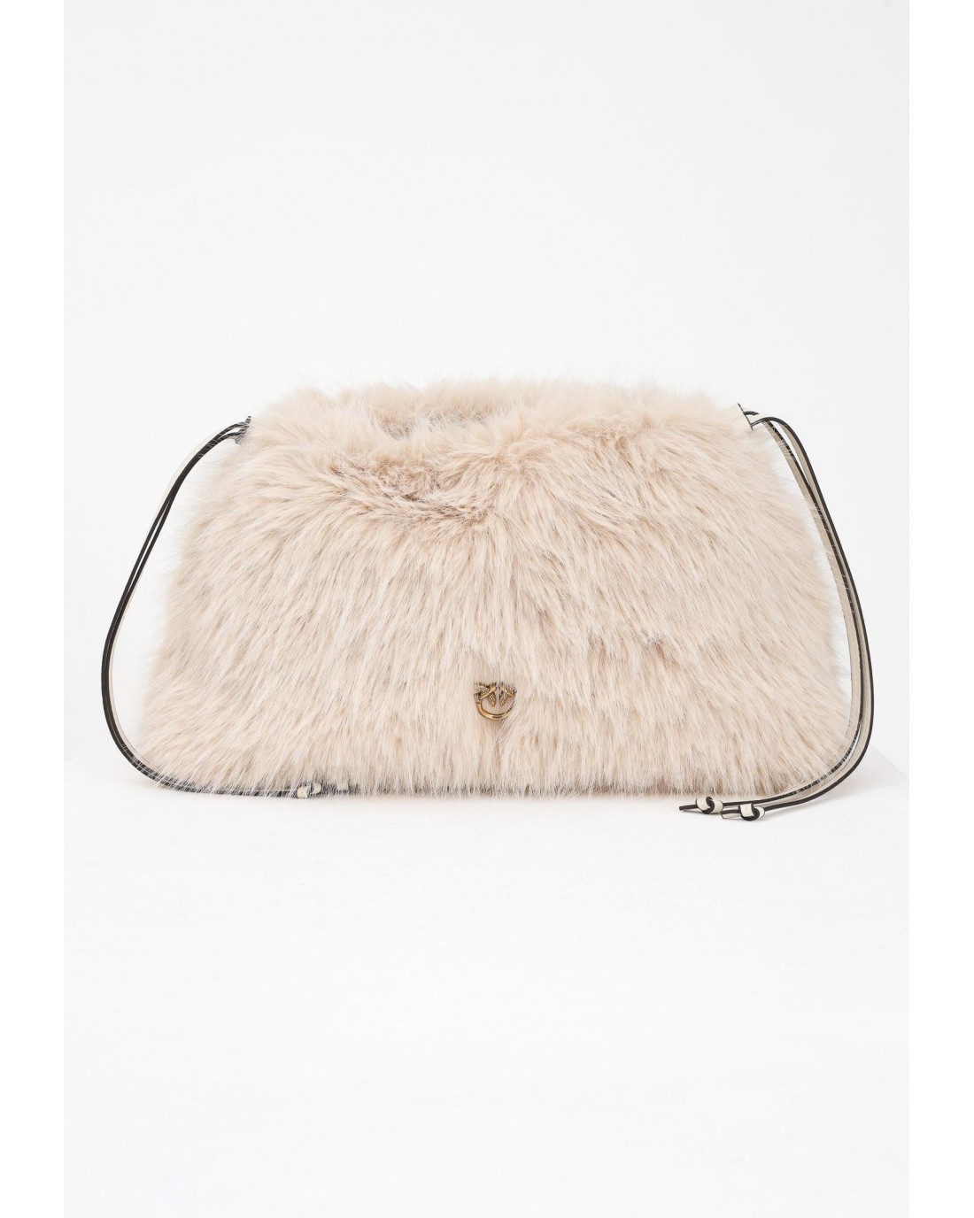 1 Μεγάλη eco fur τσάντα clutch ώμου με λογότυπο Love Birds - Image 1