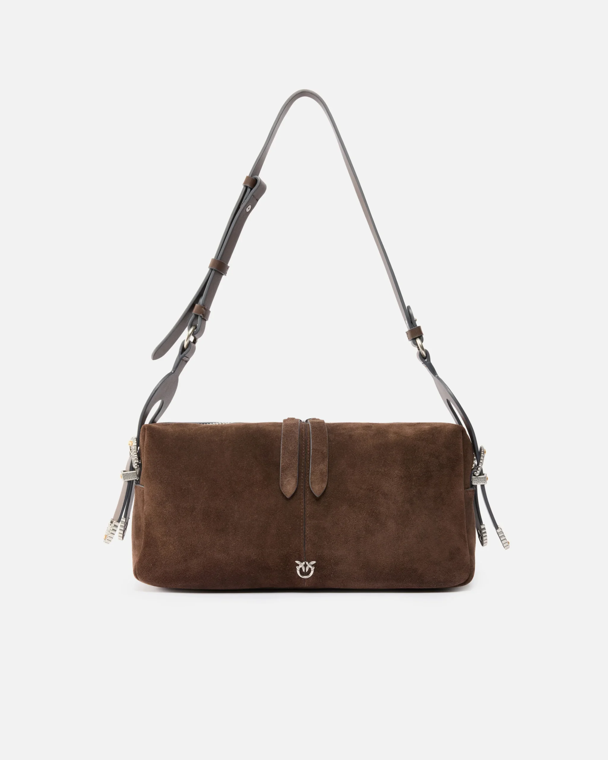 106676A0F6M11O00001_1.jpg Tσάντα ώμου μεσαίου μεγέθους Keeper Bag από σουέτ - Image 1