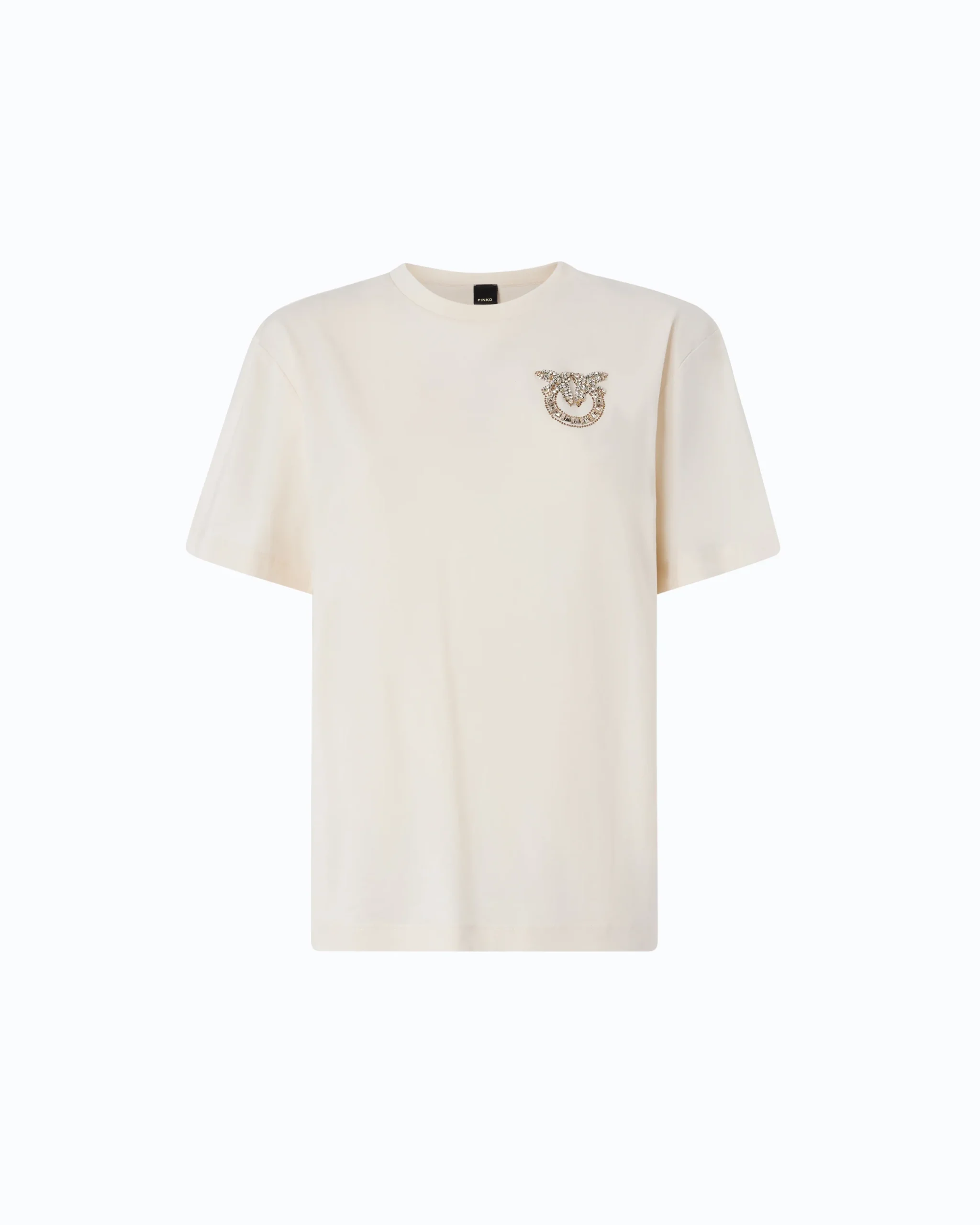 105526A3JPC2100101_5 T-shirt με λογότυπο Love Birds με κρύσταλλα - Image 1