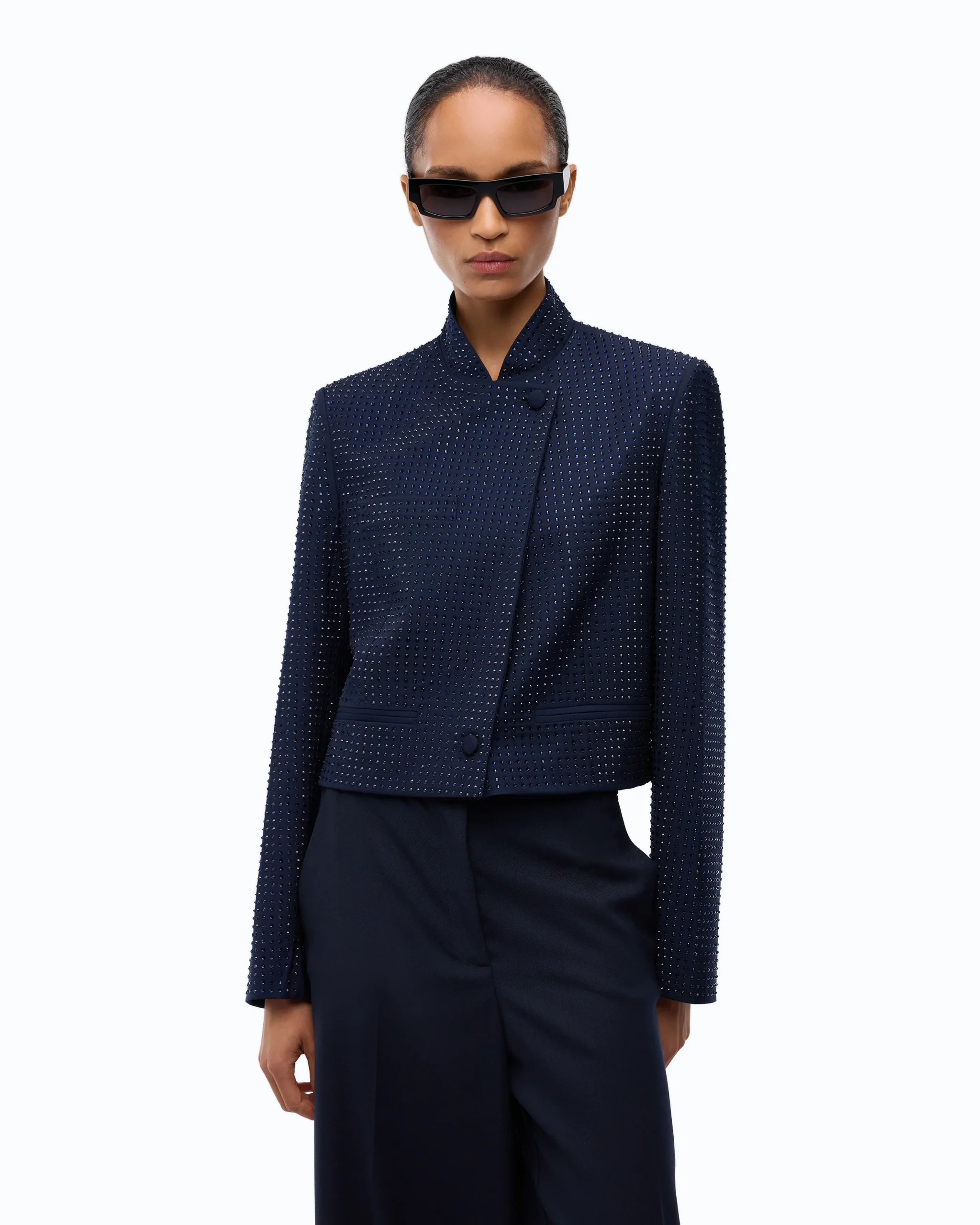 107673A3M0G5602501_1 Morasca cropped σακάκι-jacket με στρας - Image 1