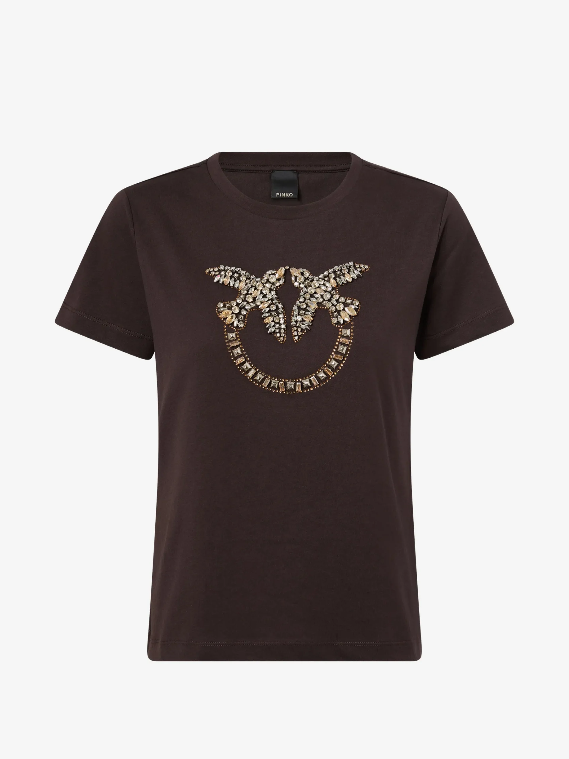 36536656_70622875_2048 T-shirt με μεγάλο κεντημένο Love Birds με κρύσταλλα και παγιέτες - Image 1