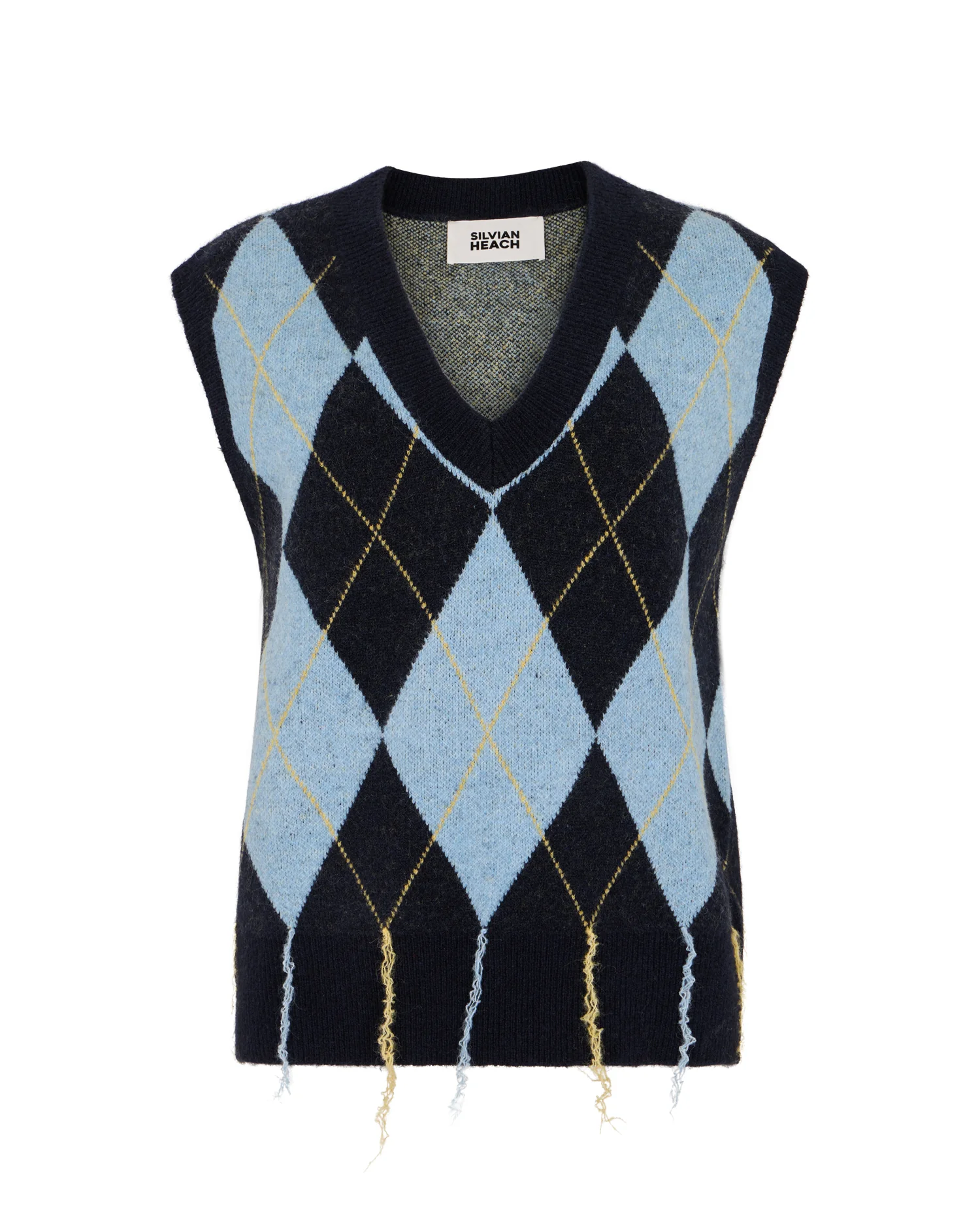 GPA26339MA-16S-1.jpg Πλεκτό γιλέκο με ρόμβους σε preppy στυλ - Image 1