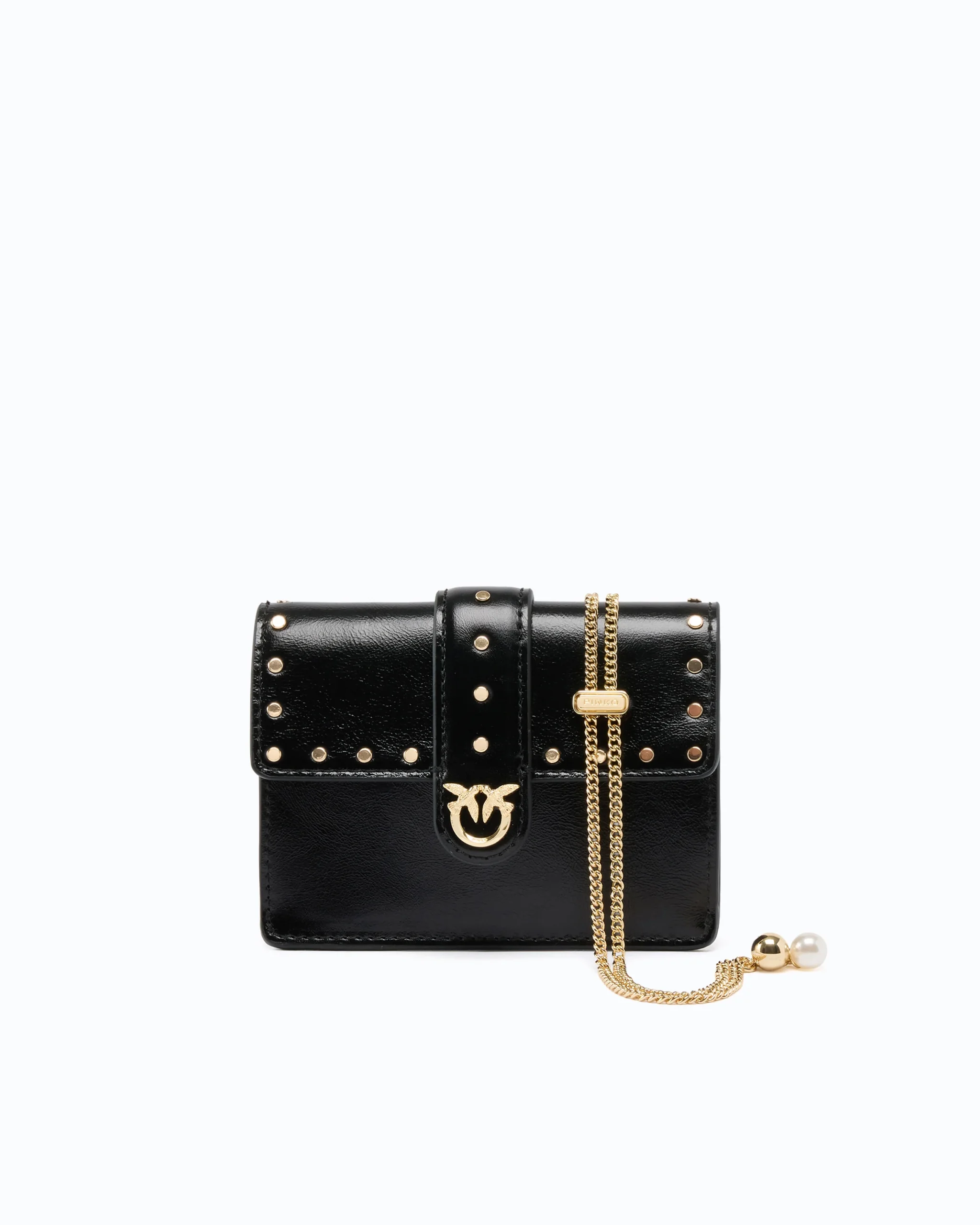 107637A3LPZ99Y00001_1 Δερμάτινη θήκη καρτών Love Pocket με λουρί από αλυσίδα - Image 1